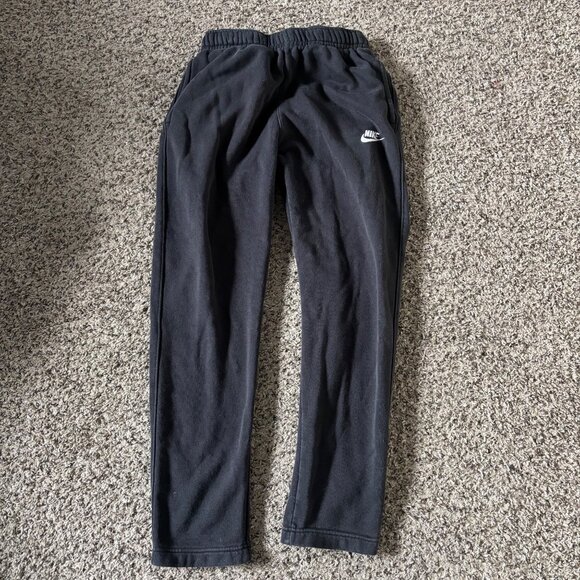Nike Black Fleece Jogger Sweatpants Mens S Elastic Waistband - Picture 1 of 5